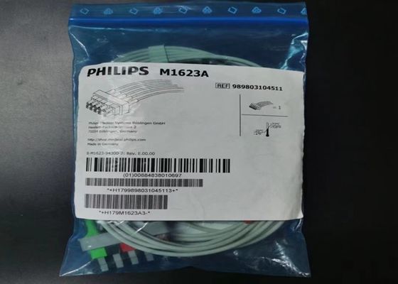 PHILIP M1623A Tıbbi Cihaz Tüketim Malzemeleri, 5 Kurşun EKG Kablosu 989803104511
