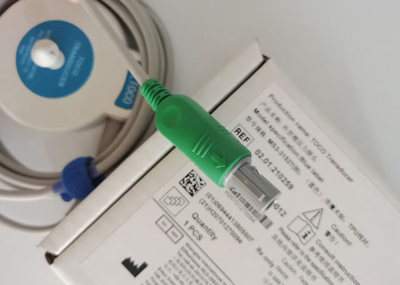 MS3-31527 Toco Transducer Probe 6 iğne tek yuva Mavi şerit Velcro 2.5m Uzunluk