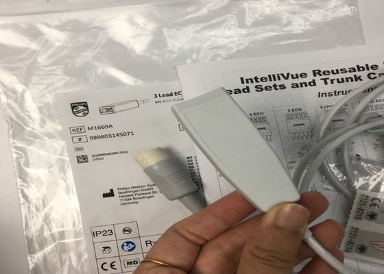 M1669A Interlivue Tekrar Kullanılabilir 3 Kurşun EKG Kablosu aAMI/IEC 2.7M TPU Malzemesi