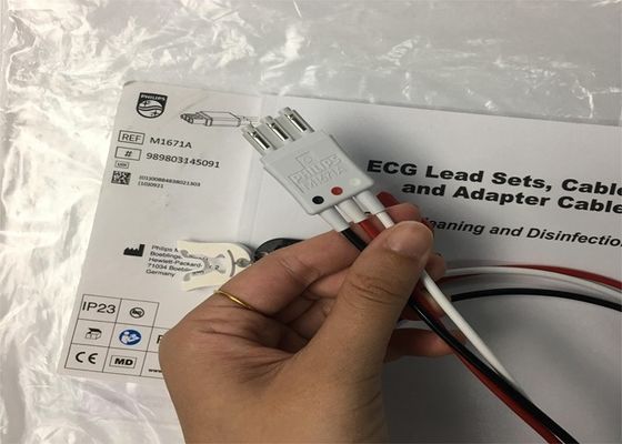 AMMI ICU EKG kurulu kurşun kabloları M1671A EKG izleme için TPU malzemesi