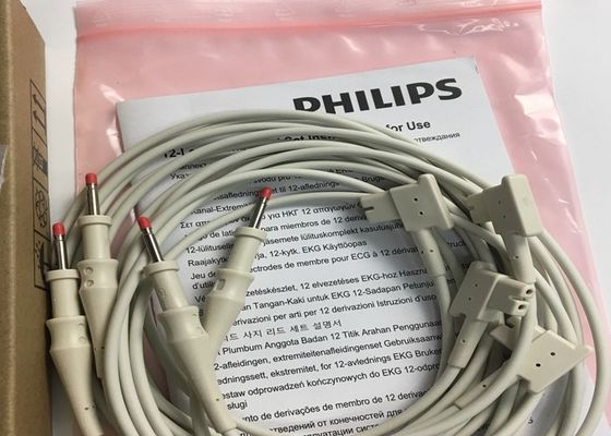 PHLIP EKG yedek parçaları, AMMI IEC 12 Kurşun EKG Uzuv Kurşunları 1.4M 989803151731