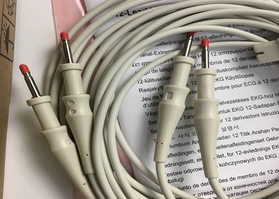 PHLIP EKG yedek parçaları, AMMI IEC 12 Kurşun EKG Uzuv Kurşunları 1.4M 989803151731