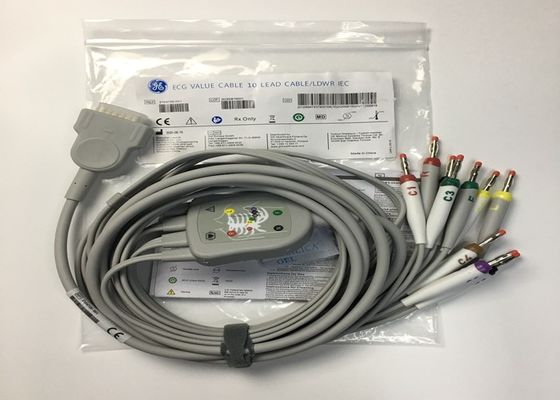 10 Kurşun EKG yedek parçaları Kablo GE2104726-001 AB Standartı