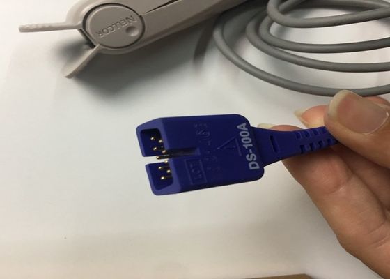 DS100A Tekrar kullanılabilir  Yetişkin Spo2 Sensörü 9 Pin Tıbbi cihaz için