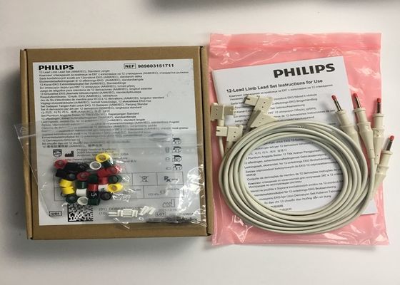 1M 12 Kurşun EKG Uzuv Kurşunları 989803151711 PHLIP için TC30 TC50 TC70 Hasta Monitörü
