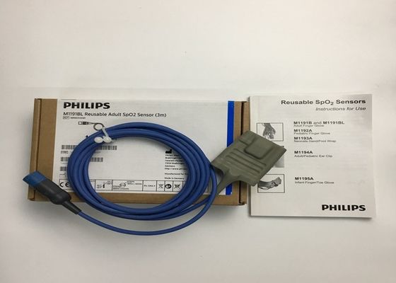 Phlip M1191BL Tıbbi ekipman yedek parçaları, Yetişkin SpO2 sensörü 3M D şekli 8 iğne