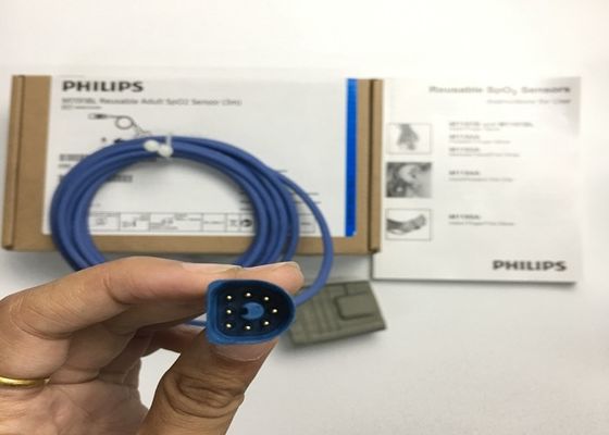 Phlip M1191BL Tıbbi ekipman yedek parçaları, Yetişkin SpO2 sensörü 3M D şekli 8 iğne