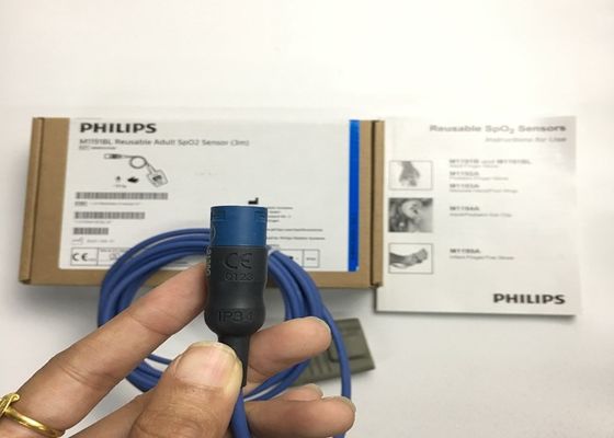 Phlip M1191BL Tıbbi ekipman yedek parçaları, Yetişkin SpO2 sensörü 3M D şekli 8 iğne