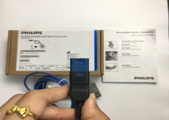 Phlip M1191BL Tıbbi ekipman yedek parçaları, Yetişkin SpO2 sensörü 3M D şekli 8 iğne