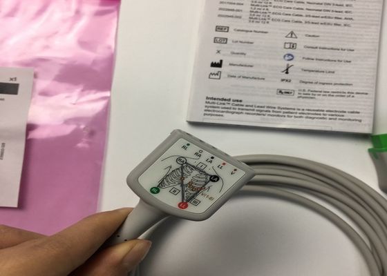 GE Yetişkinler Çoklu Bağlantı EKG Kurşun Kablosu 3 Kurşun 5 Kurşun 3.6M 12ft 2017003-001