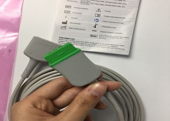 GE Yetişkinler Çoklu Bağlantı EKG Kurşun Kablosu 3 Kurşun 5 Kurşun 3.6M 12ft 2017003-001