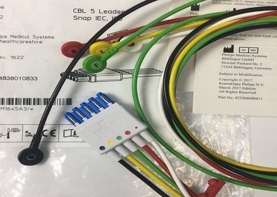 M1645A IntelliVue Tıbbi ekipman yedek parçaları Kablolar 5 Leadset