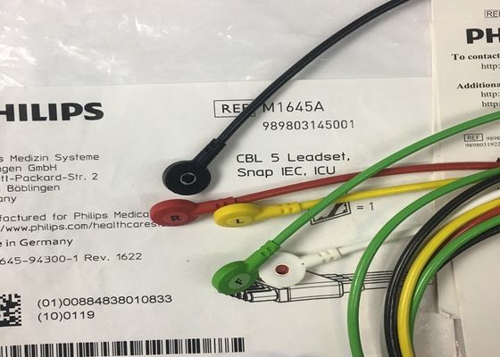 M1645A IntelliVue Tıbbi ekipman yedek parçaları Kablolar 5 Leadset