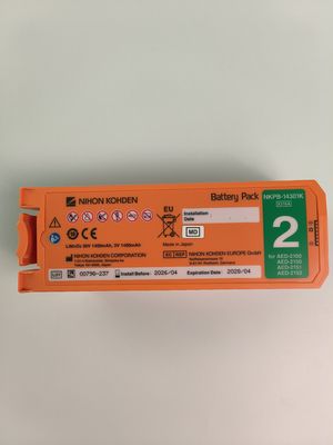 Nihon Kohden AED Defibrillatör Bataryası Alid Yeniden Şarj Edilemez NKPB-14301K X216A