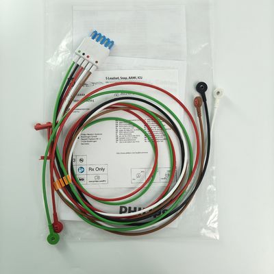 989803144991 Hasta Monitörü Aksesuarları PHILIP CBL 5 Leadset Snap AAMI ICU REF M1644A