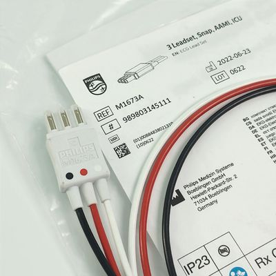 REF M1673A PHILIP Hasta İzleyici CBL 3 Leadset Snap AAMI ICU PN 989803145111