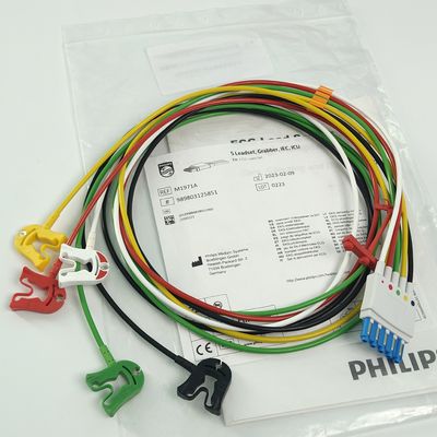 PHILIP Hasta İzleyici Tıbbi Cihaz Kullanım Malzemeleri CBL 5 Leadset Grabber IEC ICU REF M1971A 989803125851
