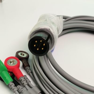 REF EC05DAS061 Monitor Kalp Kablosu Entegre 5 Kurşun Defibrilasyon Dirençli Bağlama Tipi
