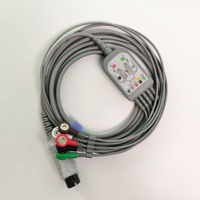 REF EC05DAS061 Monitor Kalp Kablosu Entegre 5 Kurşun Defibrilasyon Dirençli Bağlama Tipi