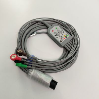 REF EC05DAS061 Monitor Kalp Kablosu Entegre 5 Kurşun Defibrilasyon Dirençli Bağlama Tipi