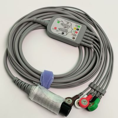 REF EC05DAS061 Monitor Kalp Kablosu Entegre 5 Kurşun Defibrilasyon Dirençli Bağlama Tipi