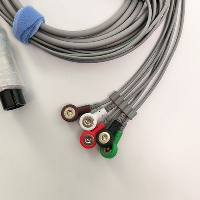 REF EC05DAS061 Monitor Kalp Kablosu Entegre 5 Kurşun Defibrilasyon Dirençli Bağlama Tipi