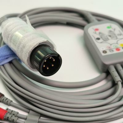 REF EC05DAS061 Monitor Kalp Kablosu Entegre 5 Kurşun Defibrilasyon Dirençli Bağlama Tipi