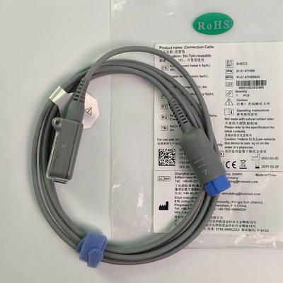 REF SHEC3 Kan Oksijen uzatma kablosu 2M Mavi Yuvarlak Baş Tek Slot 7 Pin L 2.0 Metre