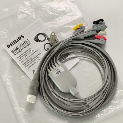 PHILIP hasta monitörü orijinal 5 kurşun IEC seti REF: 989803143191