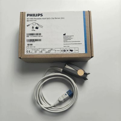 PHILIP Orijinal M1196S Tekrar kullanılabilir Yetişkin SpO2 Clip Sensörü (2m) REF:989803174381