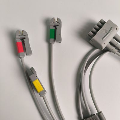 CareFusion GE Original Multi-Link EKG Lead kablosu 3-Lead Grabber IEC 74cm / 29in. REF: 412682-003