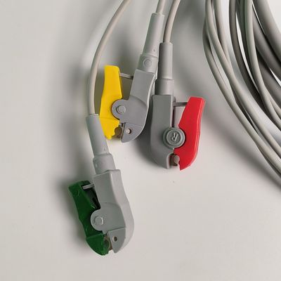 PHILIP Original 3 Lead IEC Leadset. Kırmızı, Yeşil, Sarı, 2.6 M Makine Sonu Yuvarlak 12 iğne PN:989803143171