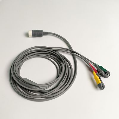 PHILIP Orijinal Efficia Kombine Kablo/3-Leadset Grabber IEC. Makine Sonu Yuvarlak 12-Pin,REF: 989803160741