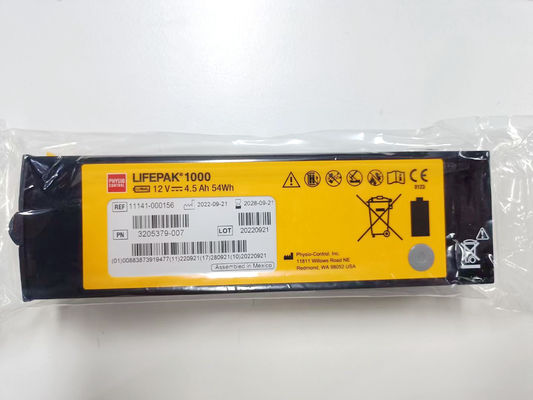 REF:1141-000156 Tıbbi ekipman pilleri Medtronic LIFEPAK 1000 Defibrillatör pil 12V 4.5Ah 54Wh