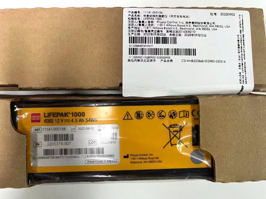 REF:1141-000156 Tıbbi ekipman pilleri Medtronic LIFEPAK 1000 Defibrillatör pil 12V 4.5Ah 54Wh