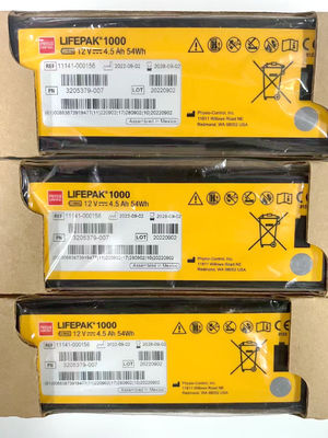 REF:1141-000156 Tıbbi ekipman pilleri Medtronic LIFEPAK 1000 Defibrillatör pil 12V 4.5Ah 54Wh