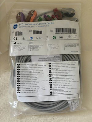GE 2104749-001 - 10 Kurşun EKG Kablo Seti ve Trunk Kablosu, AHA