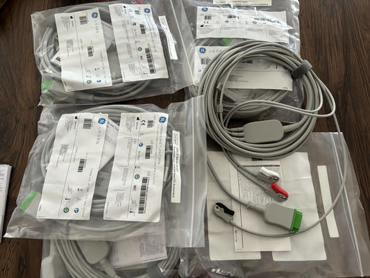 GE LeadWire And Trunk Cable REF: 5831398 EKG 3 LED CABLE UNDETACHABLE GRABBER AHA 4.7M 15FT