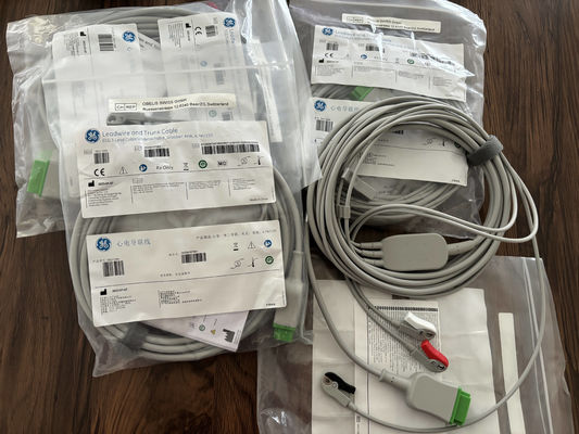 GE LeadWire And Trunk Cable REF: 5831398 EKG 3 LED CABLE UNDETACHABLE GRABBER AHA 4.7M 15FT