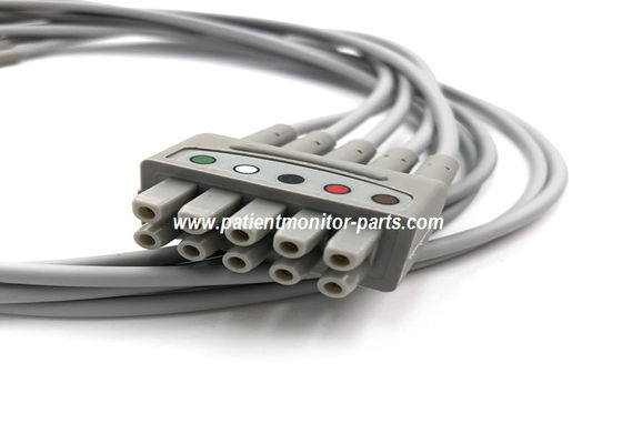 Multi-Link EKG Leadwire Grouped Set, 5 Lead Grabber AHA 74CM / 29IN PN 412681-001