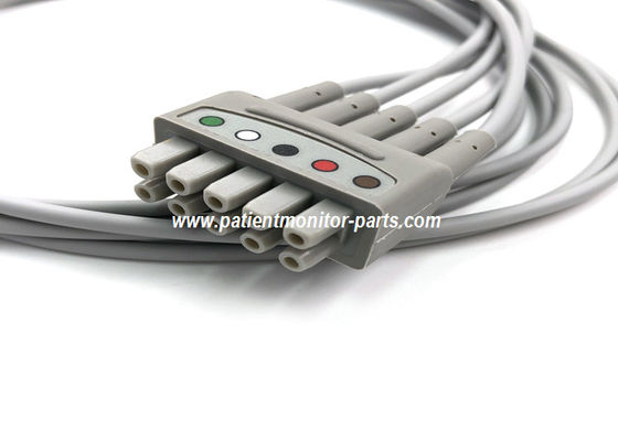 Multi-Link EKG Leadwire Grouped Set, 5 Lead Grabber AHA 74CM / 29IN PN 412681-001