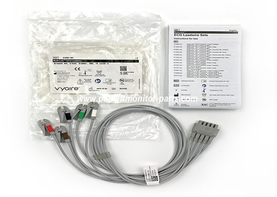 Multi-Link EKG Leadwire Grouped Set, 5 Lead Grabber AHA 74CM / 29IN PN 412681-001
