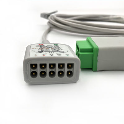 GE Ref:2017003-001 Çoklu Bağlantılı EKG Bakım Kablosu,3/5 - Kurşun,AHA 3.6M / 12FT