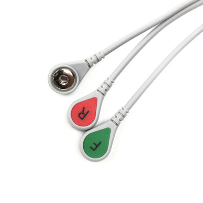 GE REF:2106385-003 EKG LeadWire Set,3-lead,Snap,IEC,74CM/29IN