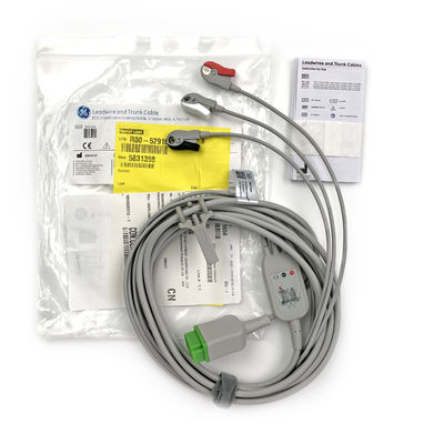 5831398 Kurşun Kablosu ve Kütük Kablosu EKG 3 Kurşun Kablosu Ayrılamaz, Yakalayıcı, AHA,4.7M/15 FT