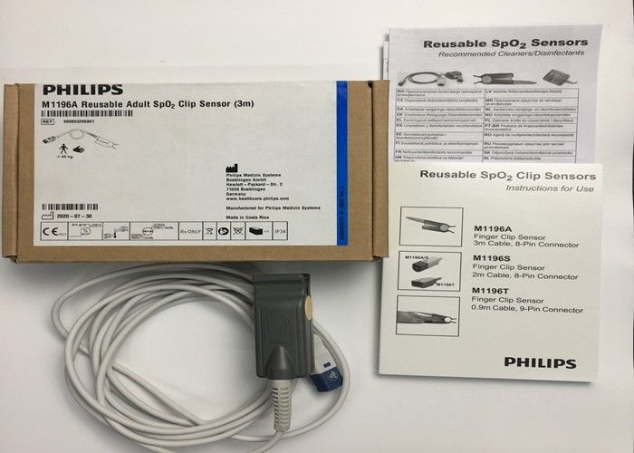 Phlip M1196A EKG yedek parçaları, parmak klipi sensörü 3M 8 PIN bağlantısı ile