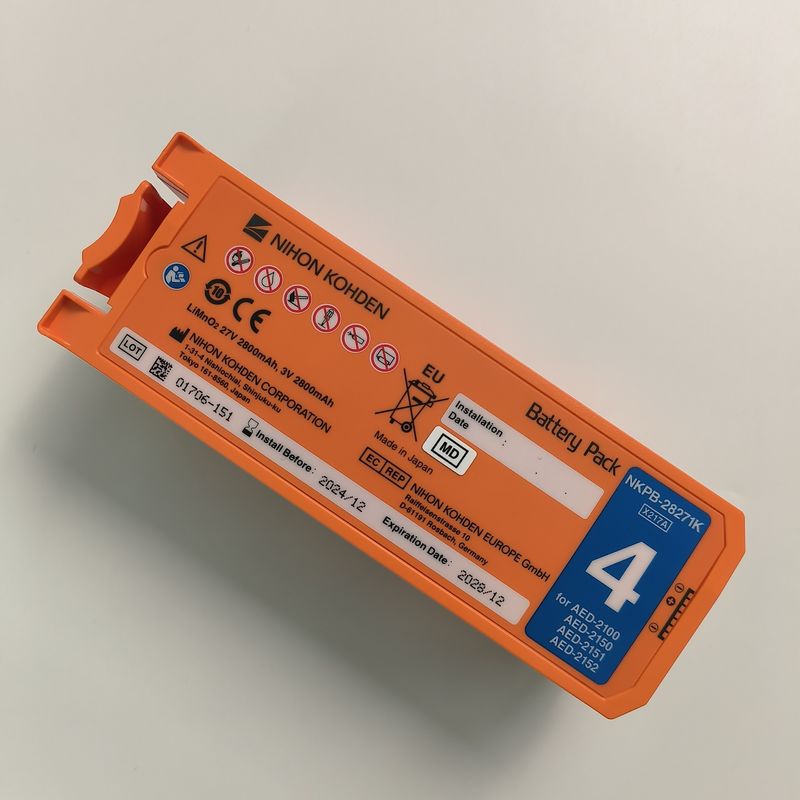 Nihon Kohden AED Defibrillatör Bataryası Turuncu AED-2100aed-2150aed-215aed-2152 Nkpb-28271k X217A