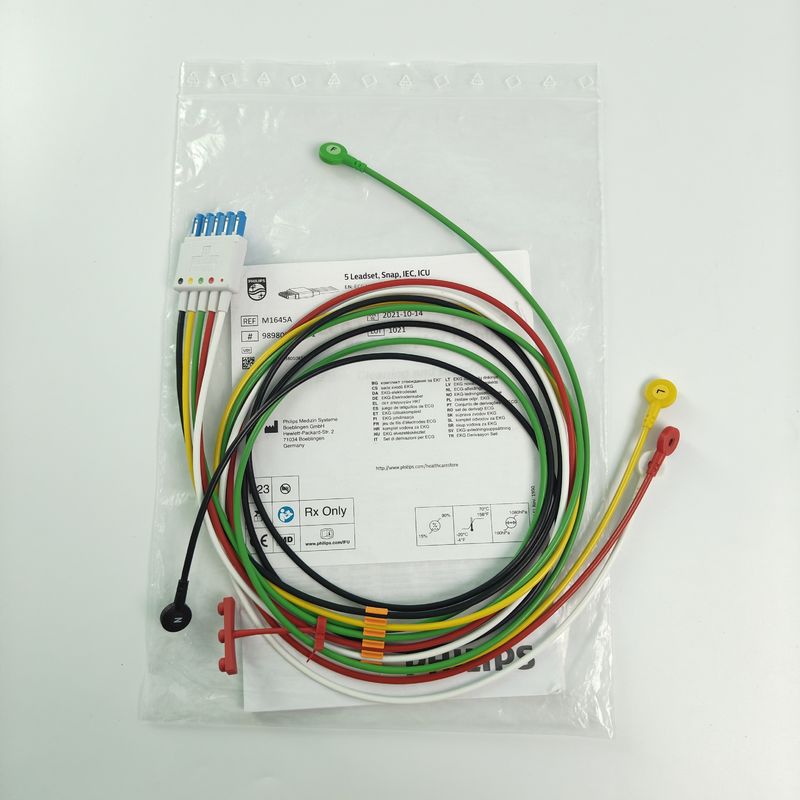 Orijinal Hasta Monitörü Aksesuarları CBL 5 Leadset Snap IEC ICU REF M1645A 989803145001