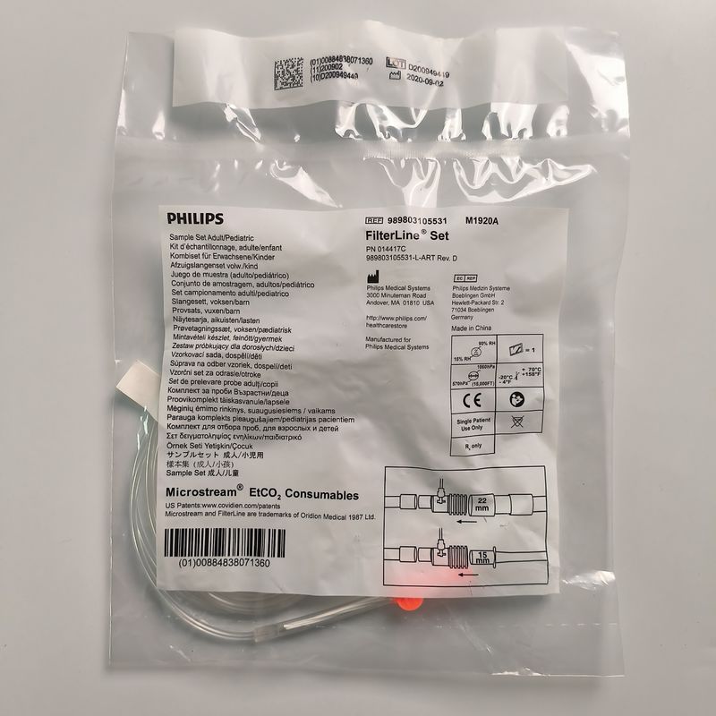 Mikro Akış CO2 Örnekleme Tüp Sensörü Yetişkin / Pediatrik Kurutma Tüpü REF: M1921A Ya da 989803105541