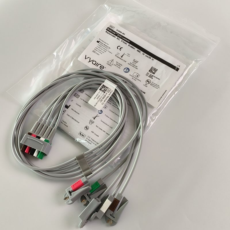 Multi-Link EKG Leadwire Değiştirilebilir Set 5-Lead Grabber AHA 74cm/29in. REF: 414556-001